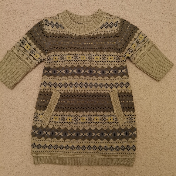 2/ 25 Mayoral Fairisle Jacquard Sweater Dress - Picture 3 of 9
